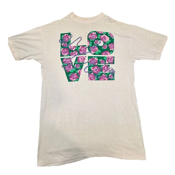 Men’s Vtg 90s OSFM T Shirt LOVE GROUND CONTROL - Picture 1 of 6